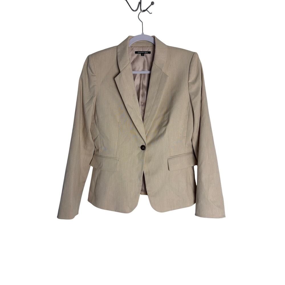Gianni Bini Women's Linen-Blend Single-Button Blazer (Size 10)